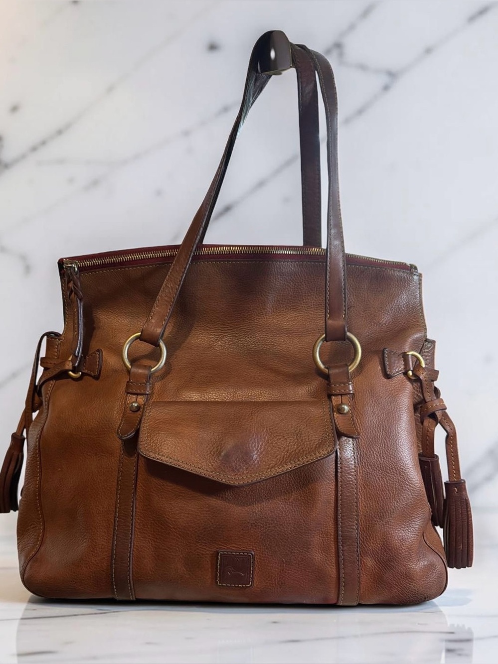Dooney & Bourke Florentine Leather Tote - Picture 3 of 12